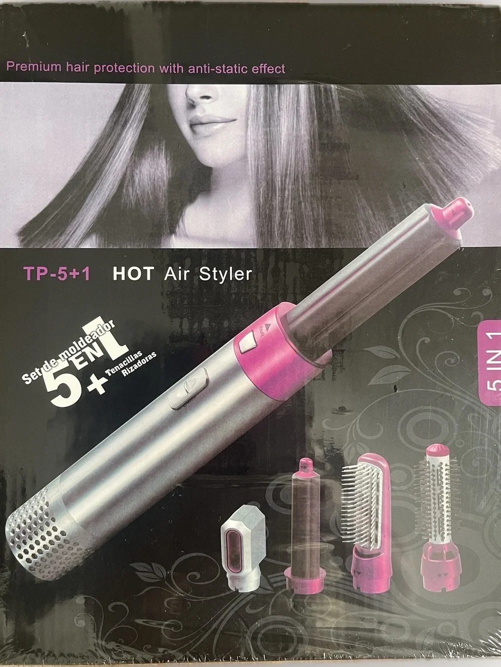 5-in-1 Hot Air Brush – Dry, Curl, Straighten! Brand New